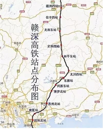 东莞站 本地资讯 一波三折 赣深高铁最终走西线 东莞再多一条高铁